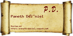 Paneth Dániel névjegykártya